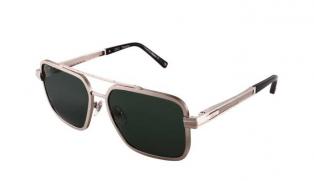 Silver And Black Omar Sunglasses Green Lenses Result
